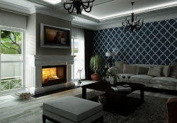 design interior - living, vizulizare 3d  (unghi 1)